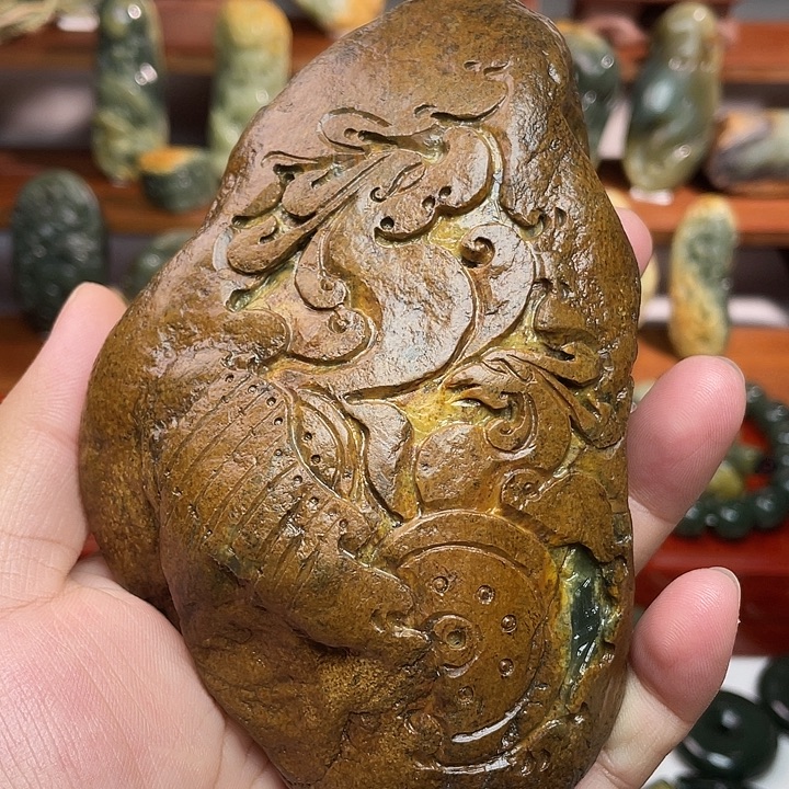 嘉***】岫岩河磨玉（透闪石质玉）未镶嵌吊坠(不含链)