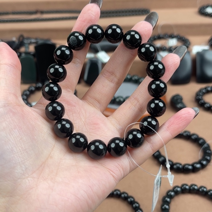 和田玉（青玉）未镶嵌手串卡12