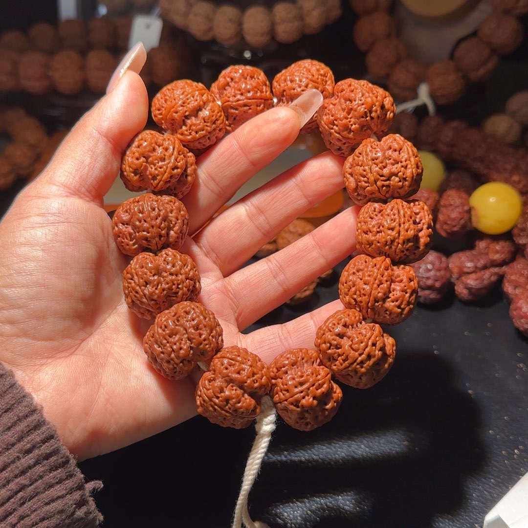 金刚菩提吊坠26玄武定制粗筋爆肉双龙梅花大深沟