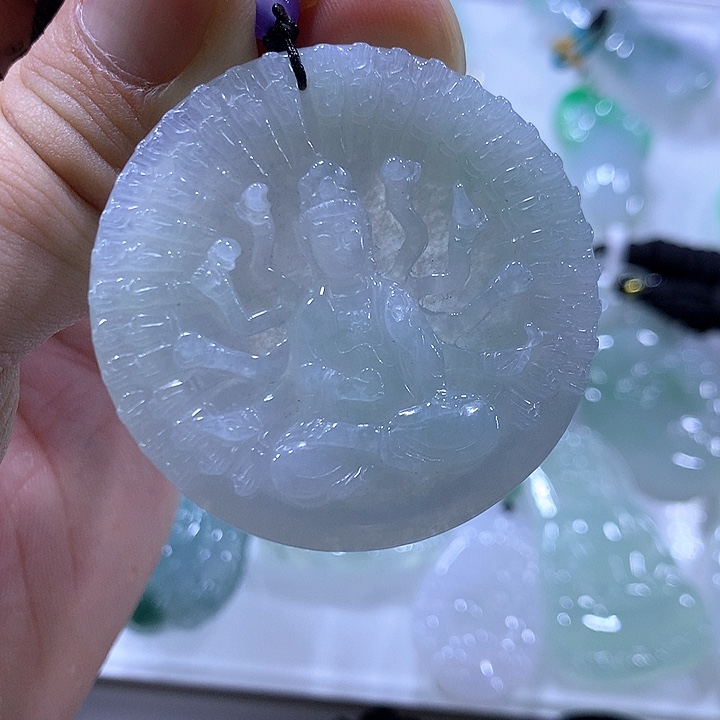 翡翠颈饰未镶嵌天然翡翠A货吊坠