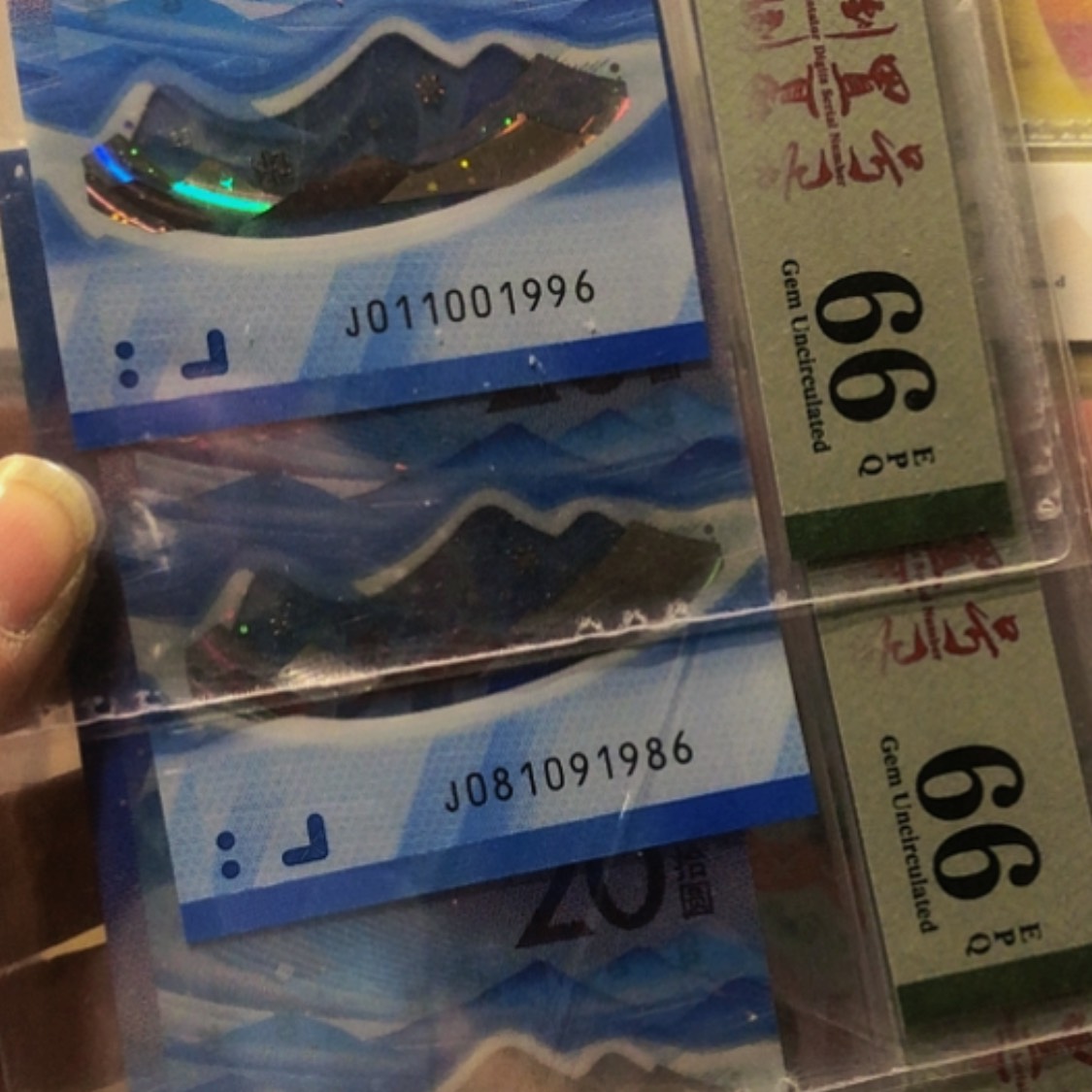 【闪购商品】塑料冰钞年份倒置196019861996