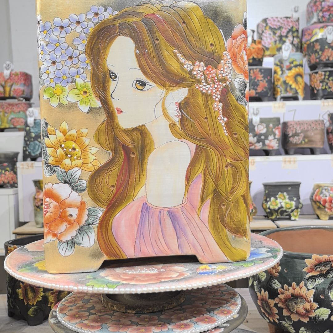 红泥花盆景德镇花盆