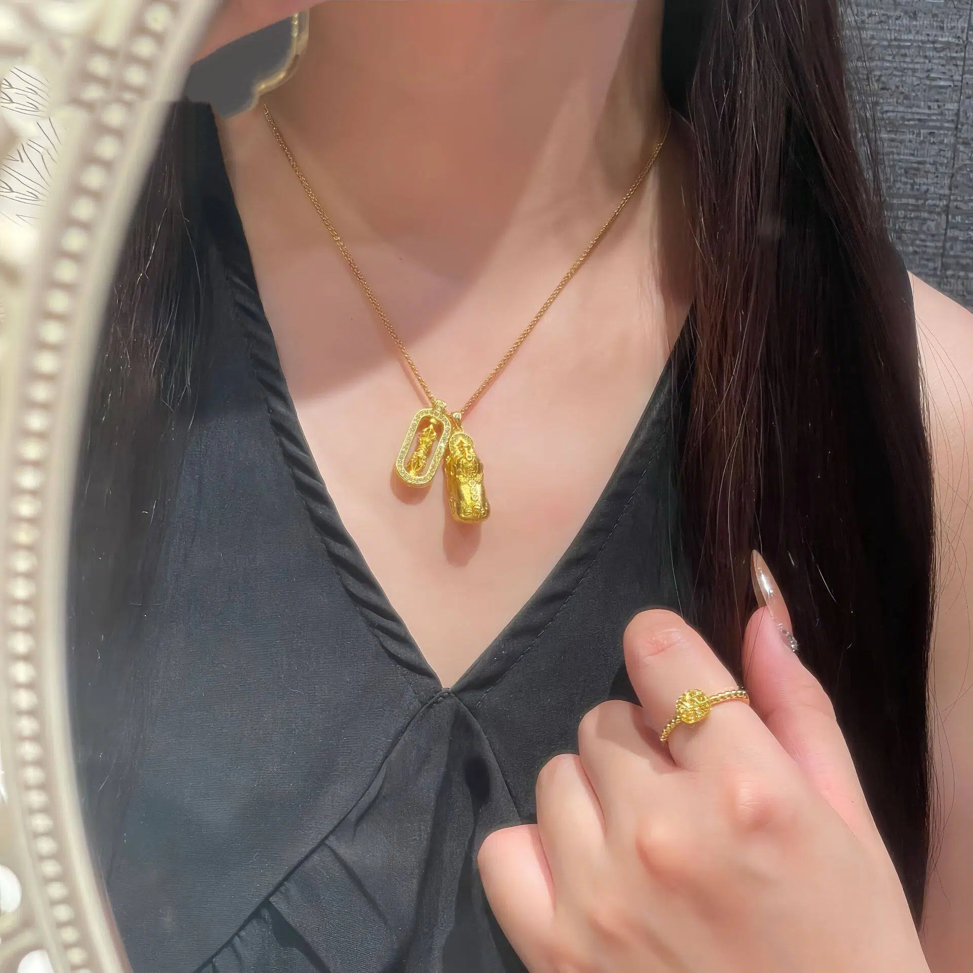 铜合金吊坠 吊坠 HEMEI/赫美轻奢 貔貅金刚杵吊坠