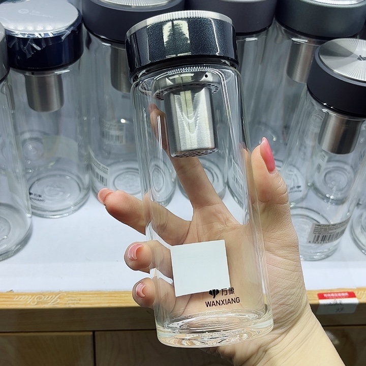 万象品牌单层玻璃杯U139黑