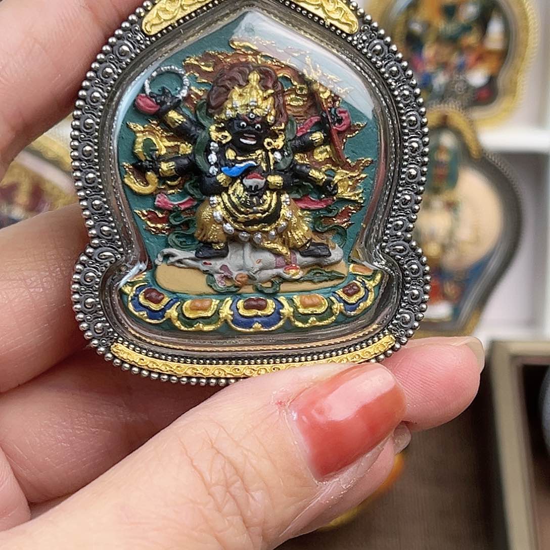 泥塑背*做旧款单面大黑天