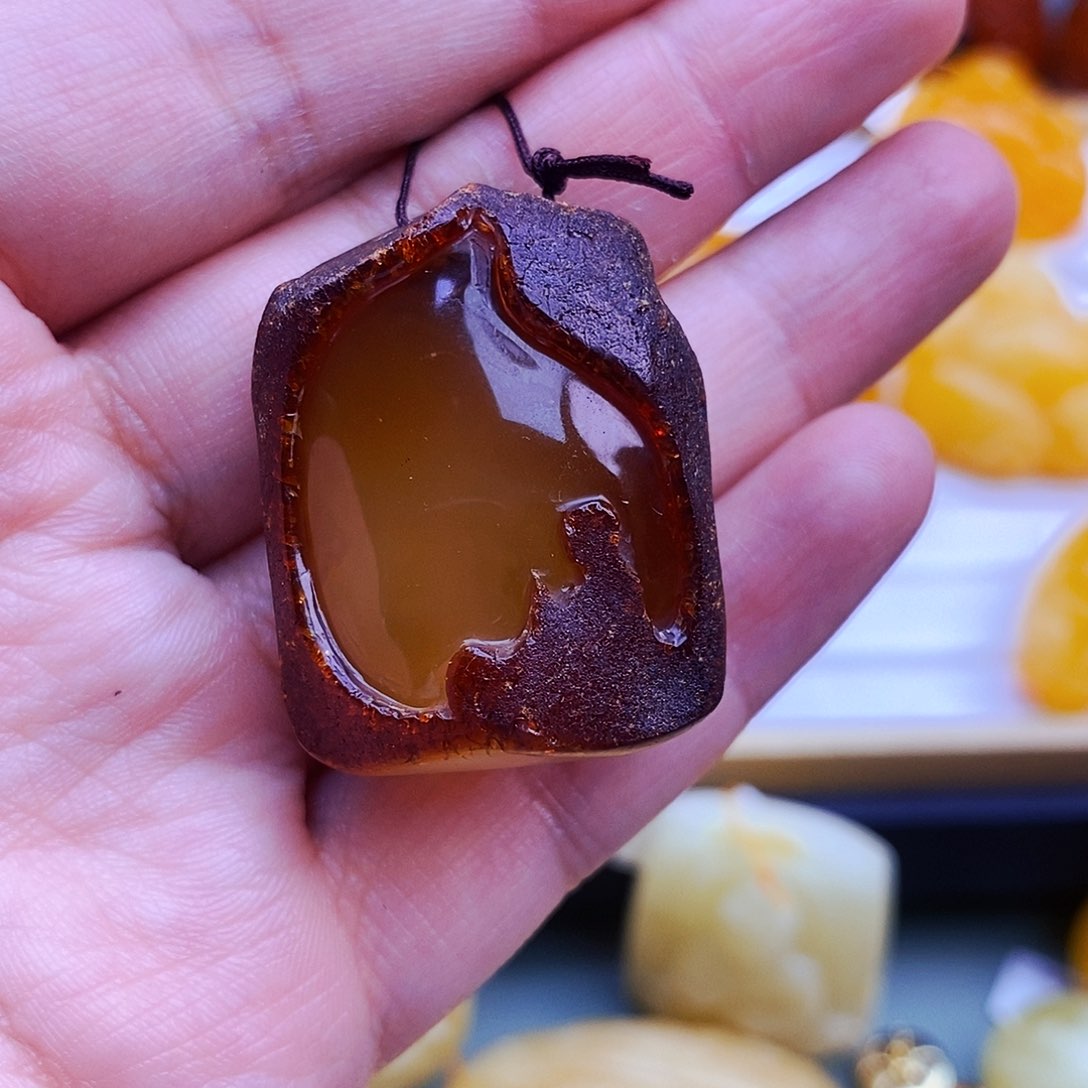 蜜蜡颈饰未镶嵌天然保真假一赔十105