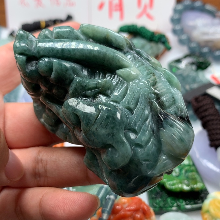 翡翠颈饰未镶嵌保真天然A货翡翠