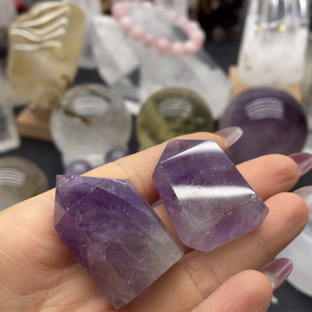 紫晶珠宝半成品银S925镶嵌183