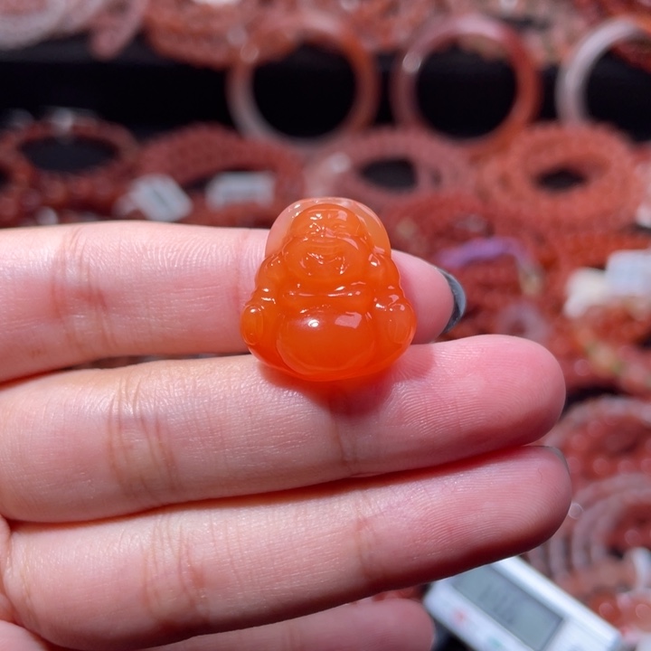 南红玛瑙未镶嵌配饰手串宝宝佛2242