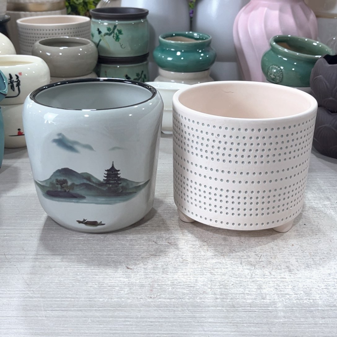 口径 陶瓷绿植多肉微瑕花盆