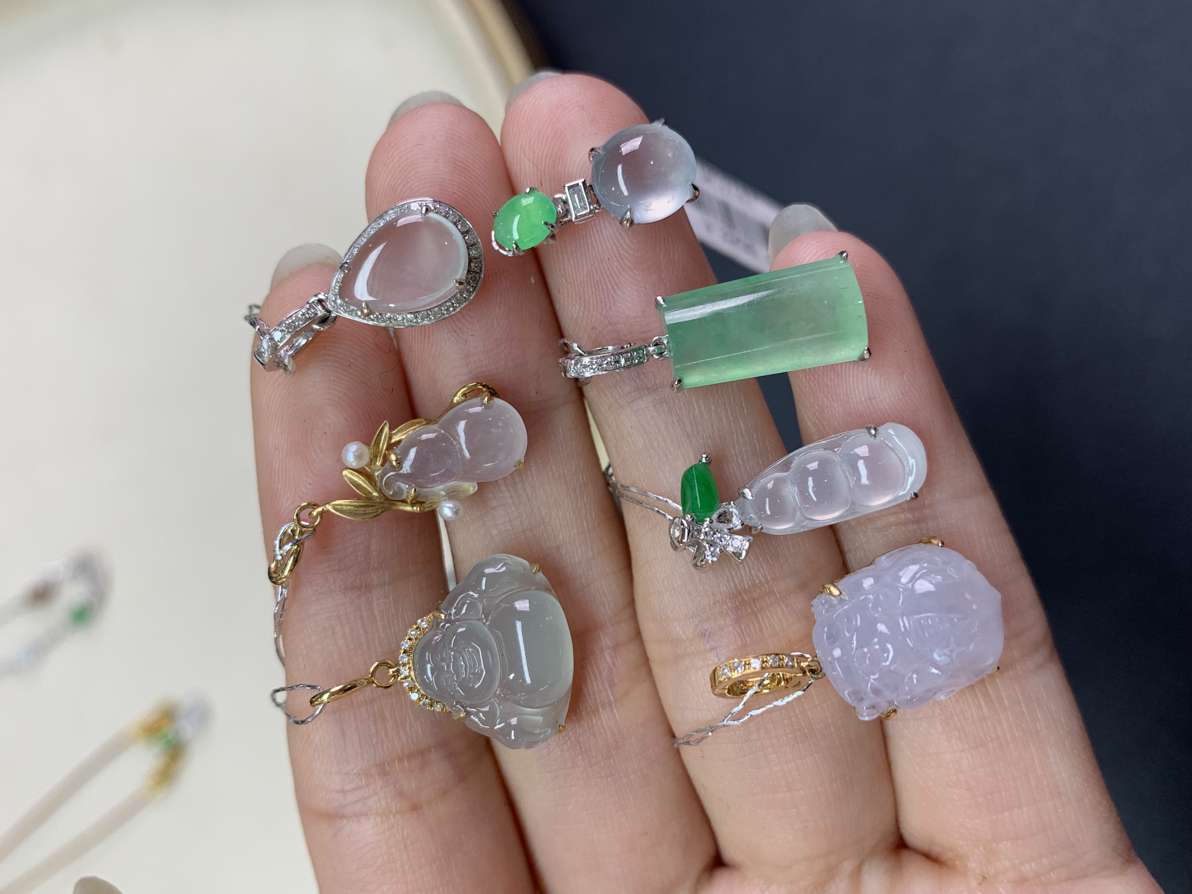 【彩虹盘】翡翠-18K金-多样性发一件-L004|CXQ21