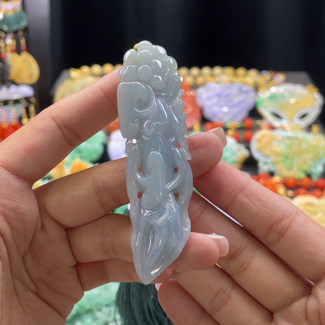 翡翠颈饰未镶嵌代编织