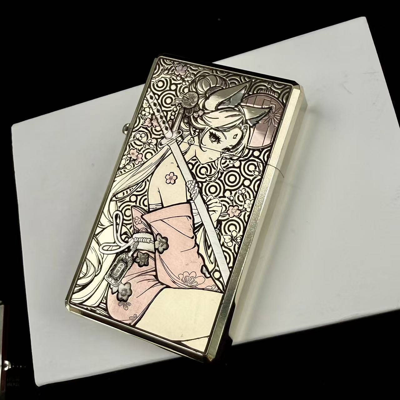 黄铜加长女郎打火机外壳无内胆去造出品