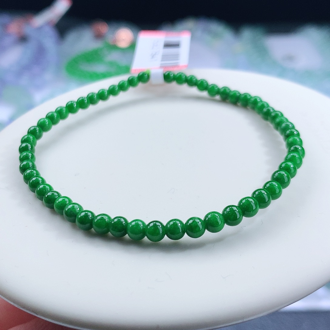 翡翠手串未镶嵌卡3.6