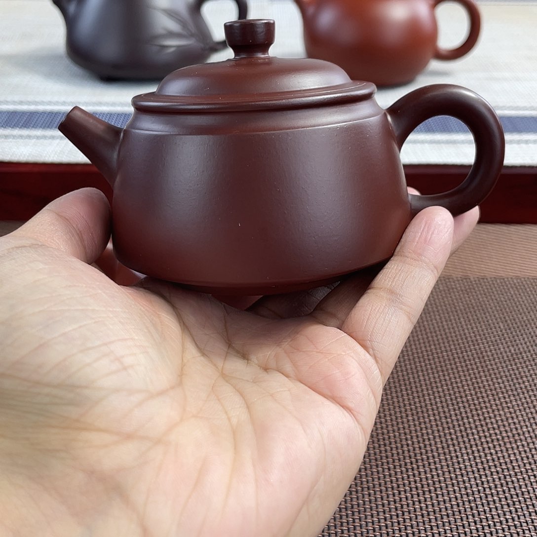 紫泥壶原矿紫泥金钟器型