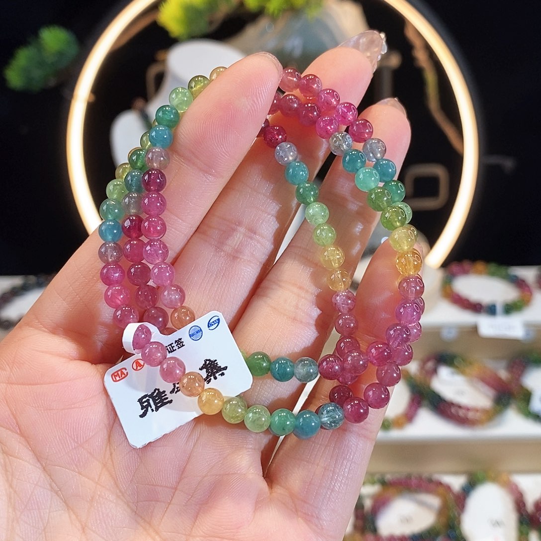 手串未镶嵌碧玺G2307多圈颜色微差