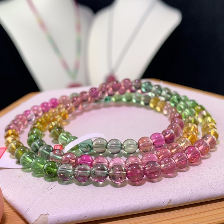 双色碧玺手链未镶嵌