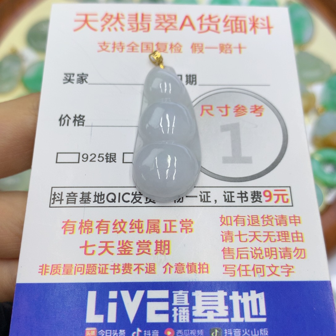 翡翠颈饰18K金镶嵌翡翠