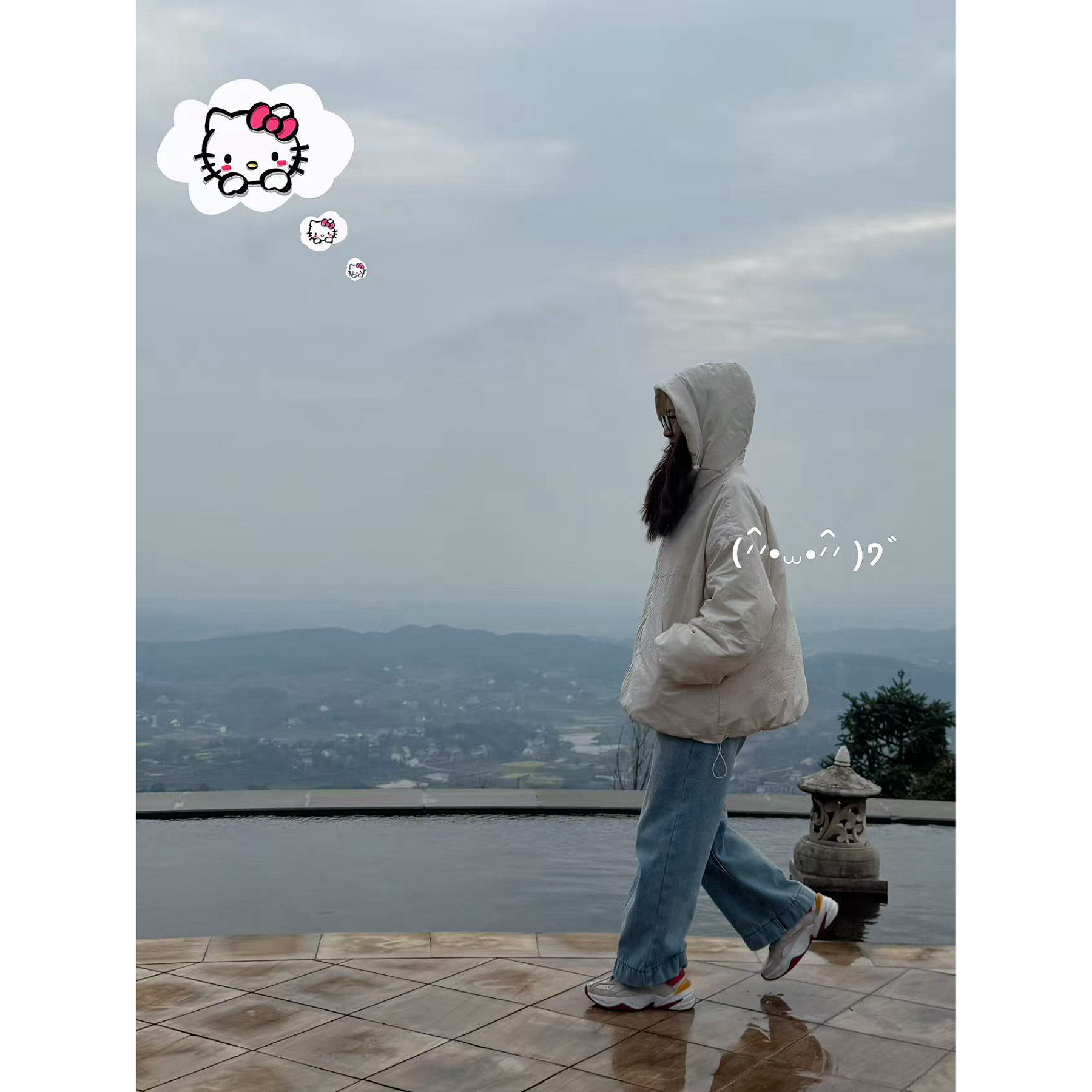 aurora@25536 爆款回归～长款夹羽韩系连帽冲锋衣外套（衣长68左右）