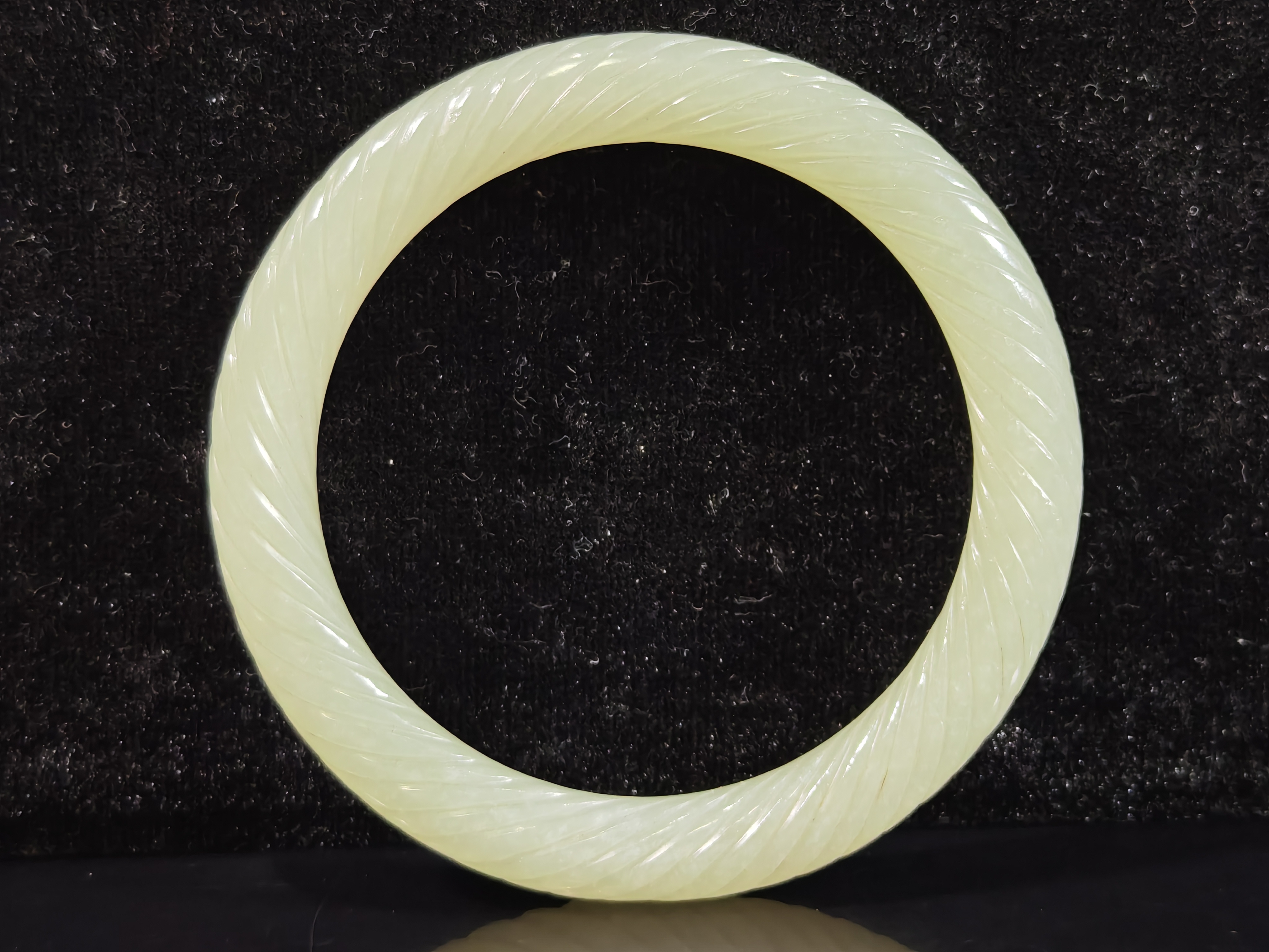 天然旧藏和田玉绞丝玉镯配饰首饰