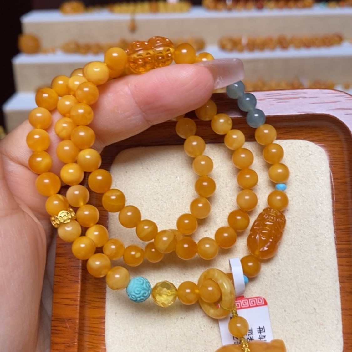 【闪购商品】未镶嵌蜜蜡手链手串