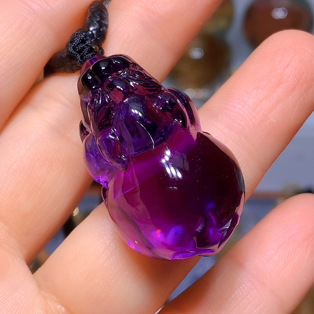 水晶吊坠银S925镶嵌天然水晶