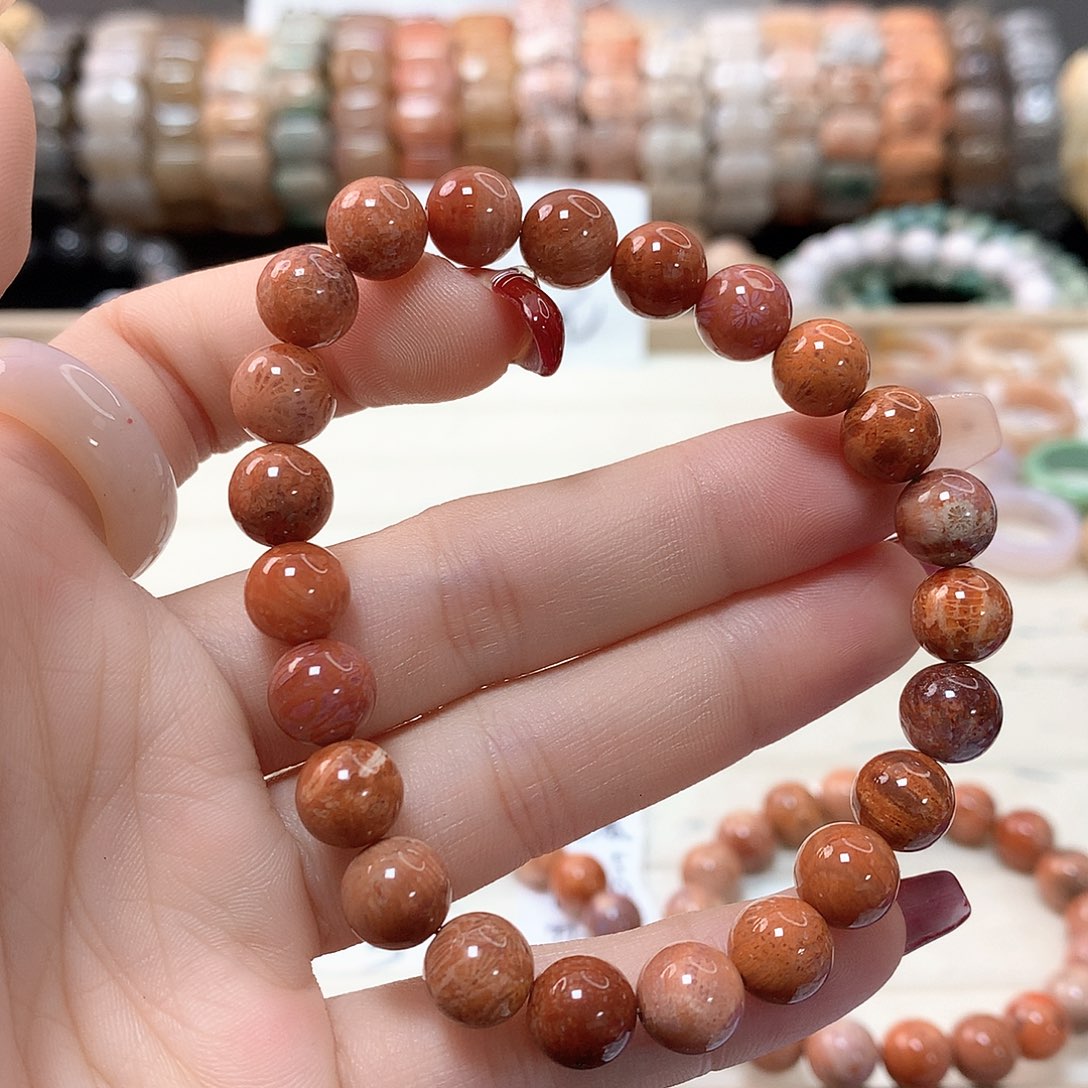 硅化珊瑚（珊瑚玉）手链未镶嵌林*星293