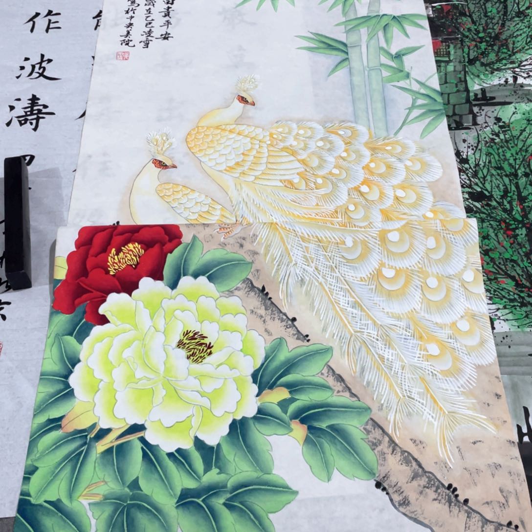 国画国画作品画心一张