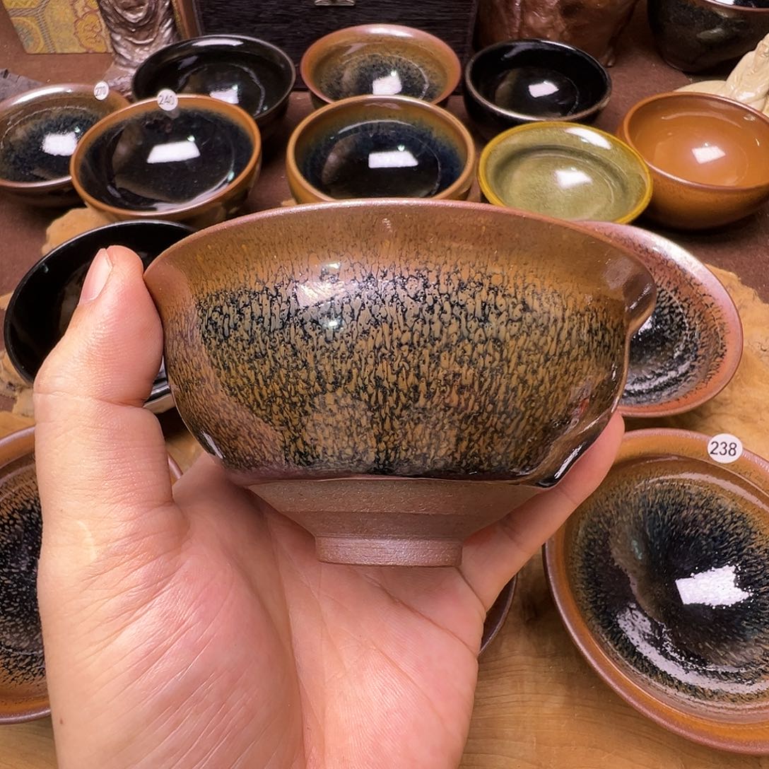 铭***茶盏景和纯手工茶器瑕