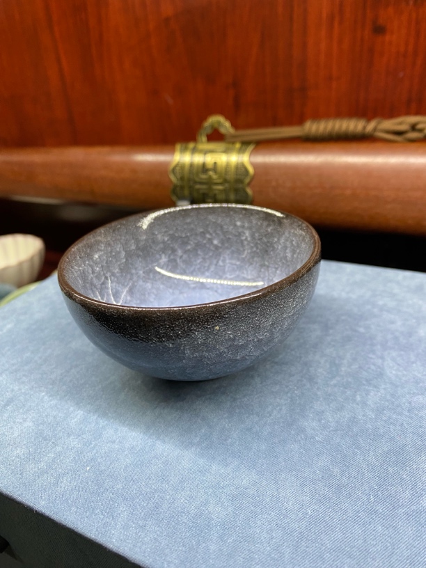 高货龙泉青瓷紫冰哥窑开片茶杯