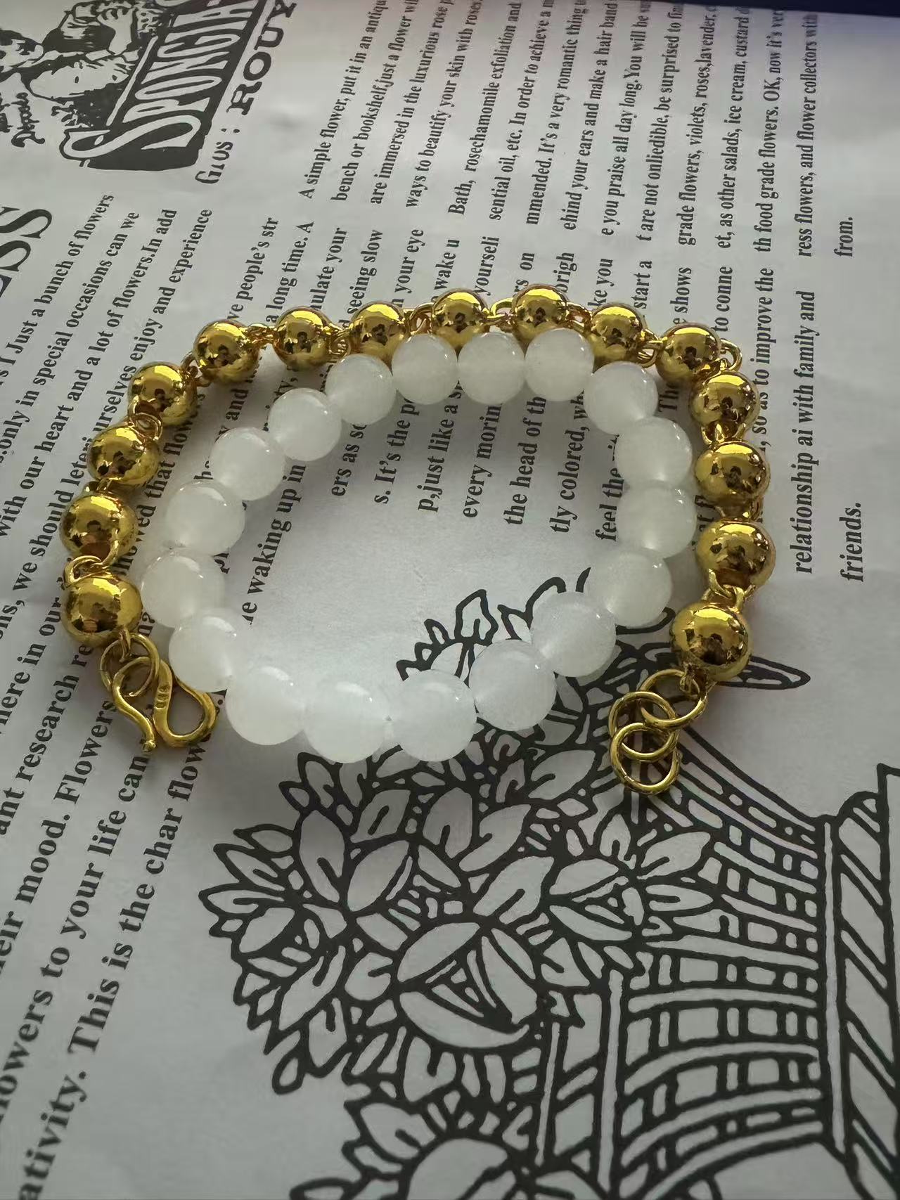 豪镶999金大圆珠手链轻奢时尚款004