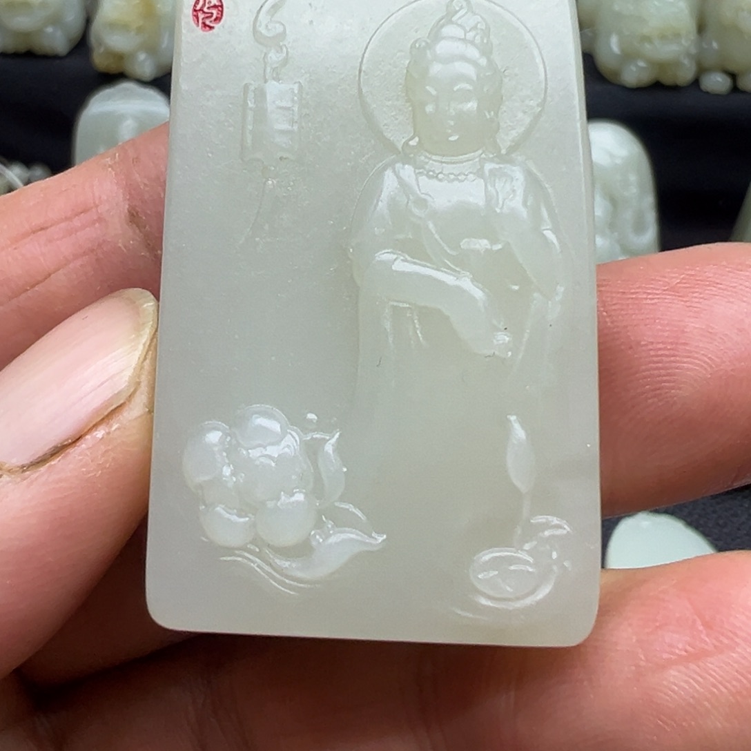 和田玉（糖玉）未镶嵌吊坠(不含链)