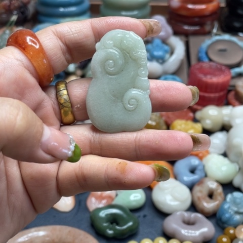 合金石英质玉（黄龙玉）手链