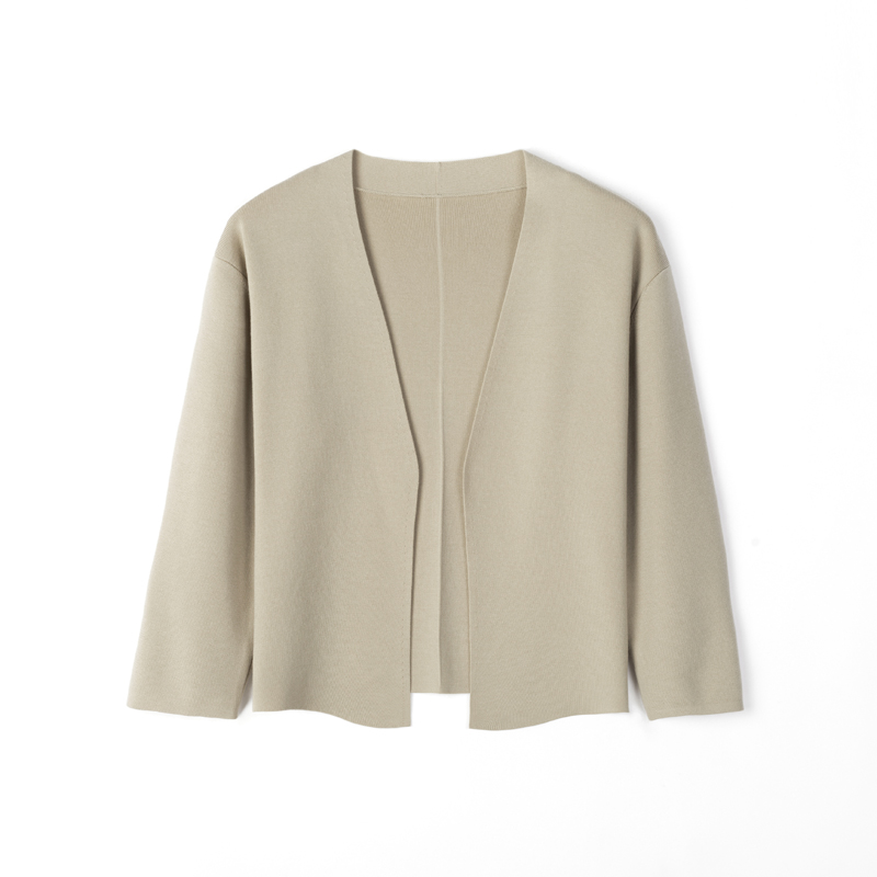 【莱赛尔+桑蚕丝】休闲气质时尚百搭轻奢针织衫经典西装外套60025