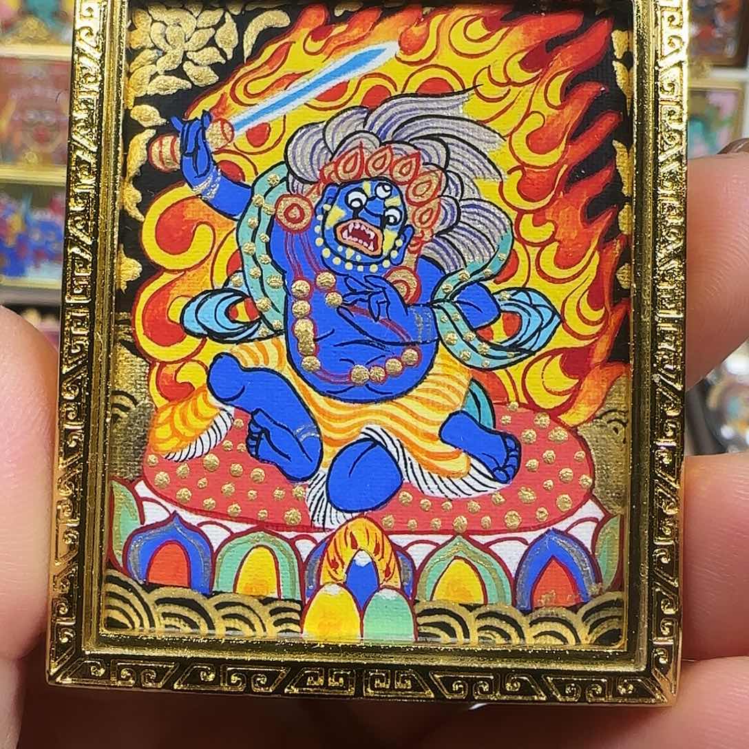 *****吊坠黑金不动明王画芯