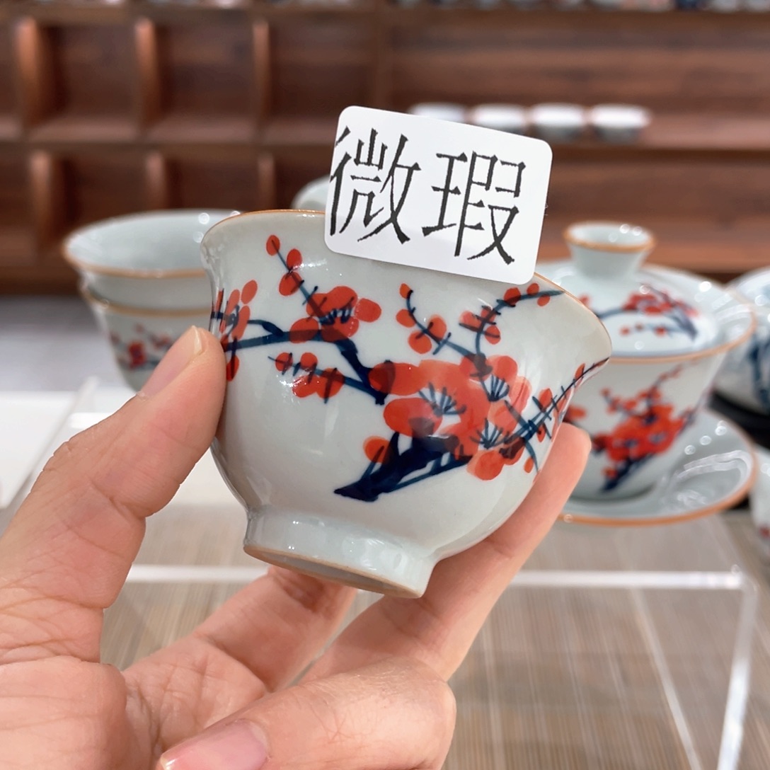 微瑕釉下彩纯手绘