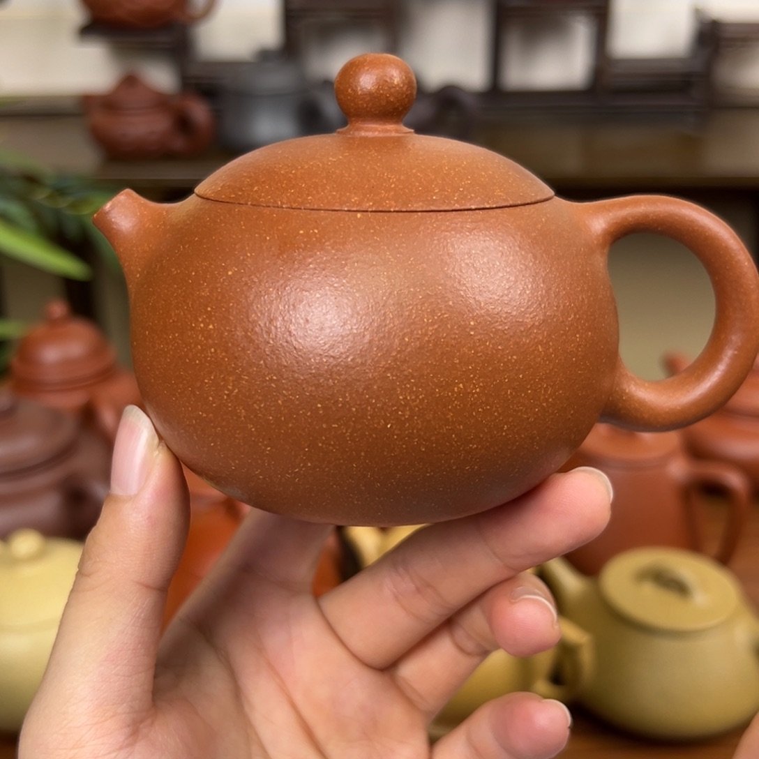 紫砂茶壶紫砂壶西施壶黄降坡200cc