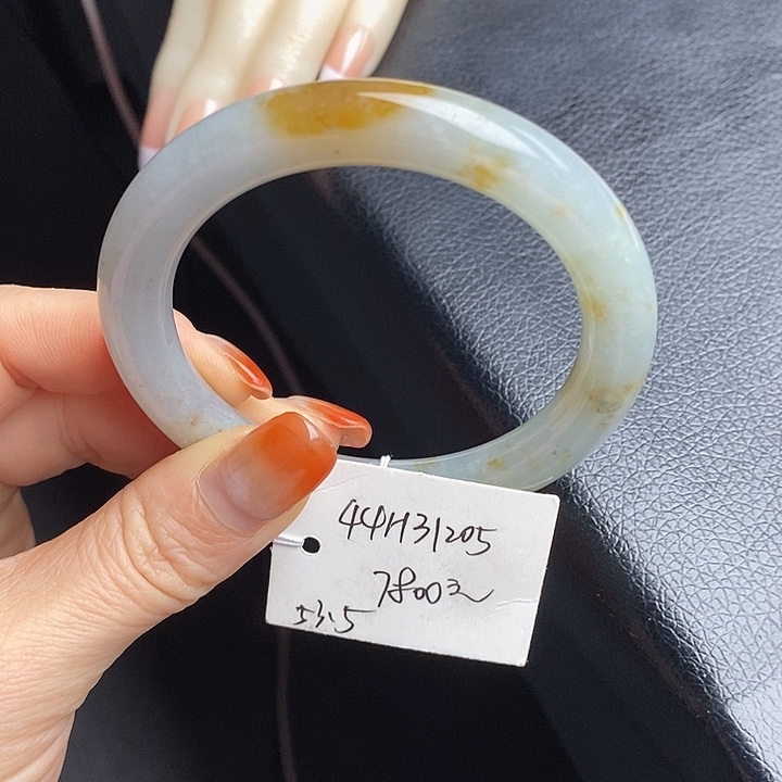 未镶嵌手镯翡翠53+圆条87