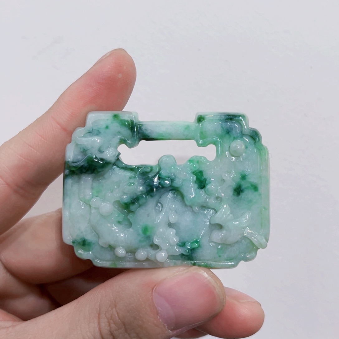 翡翠未镶嵌吊坠(赠链)代编织