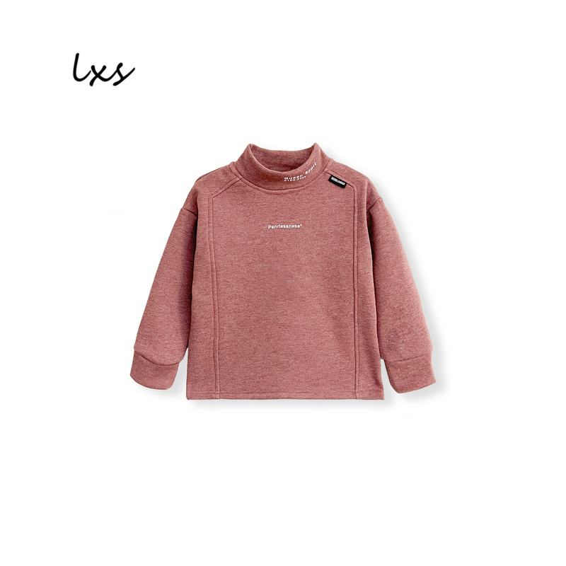 暗粉半高领保暖打底儿童秋冬韩版加绒百搭休闲长袖套头Q925