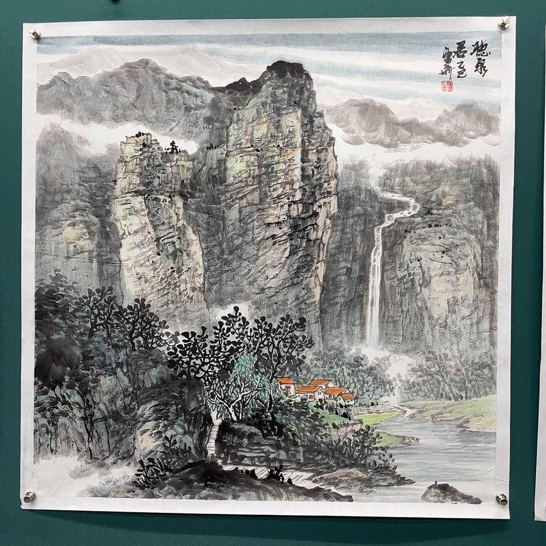 国画艺术家真人手绘