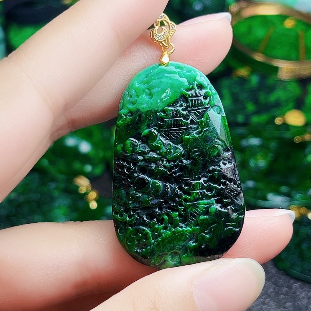 颈饰银S925镶嵌翡翠多样性