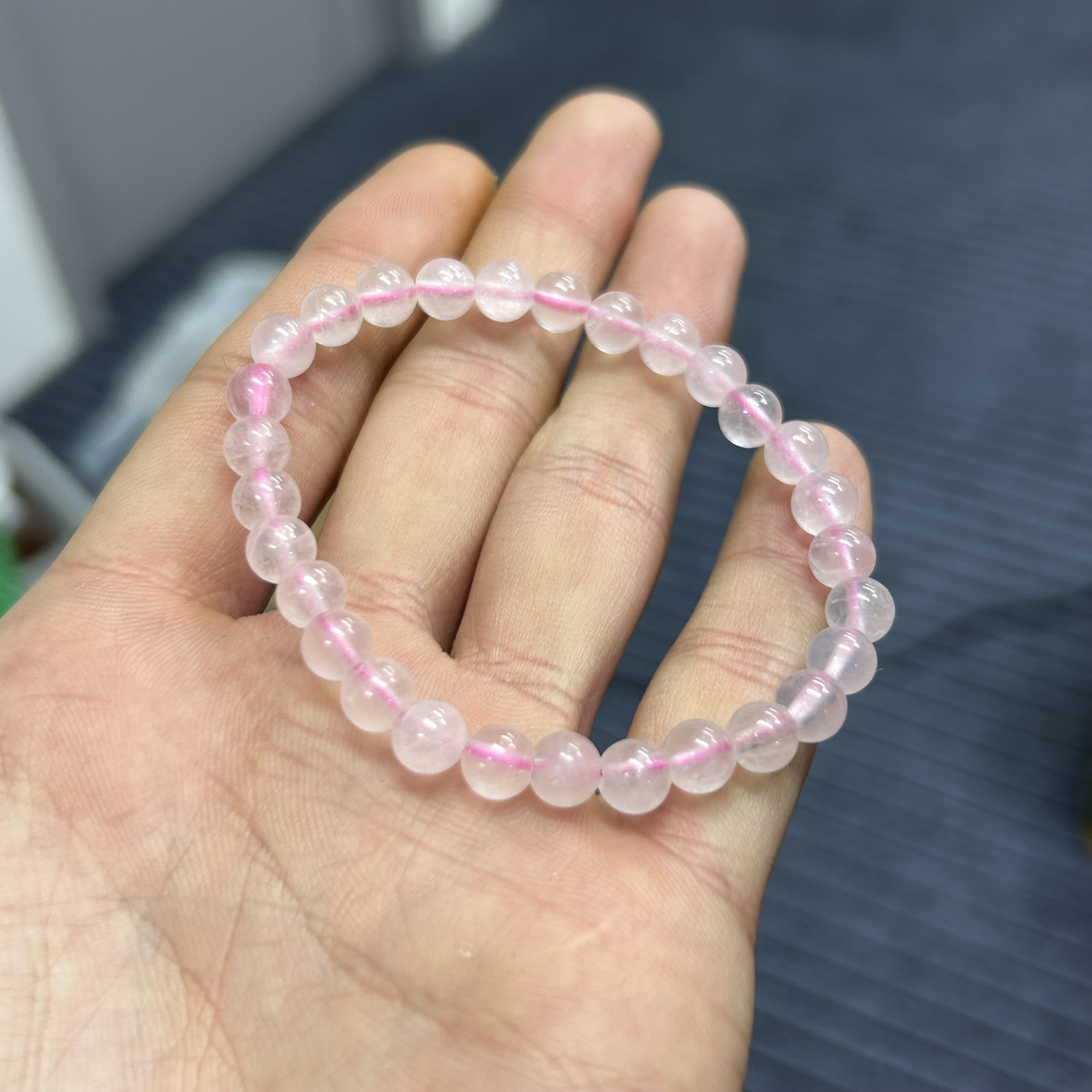 【潜珑珺】ZY-09西柚粉粉水晶手串