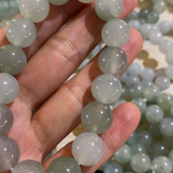 定制翡翠未镶嵌天然翡翠手串