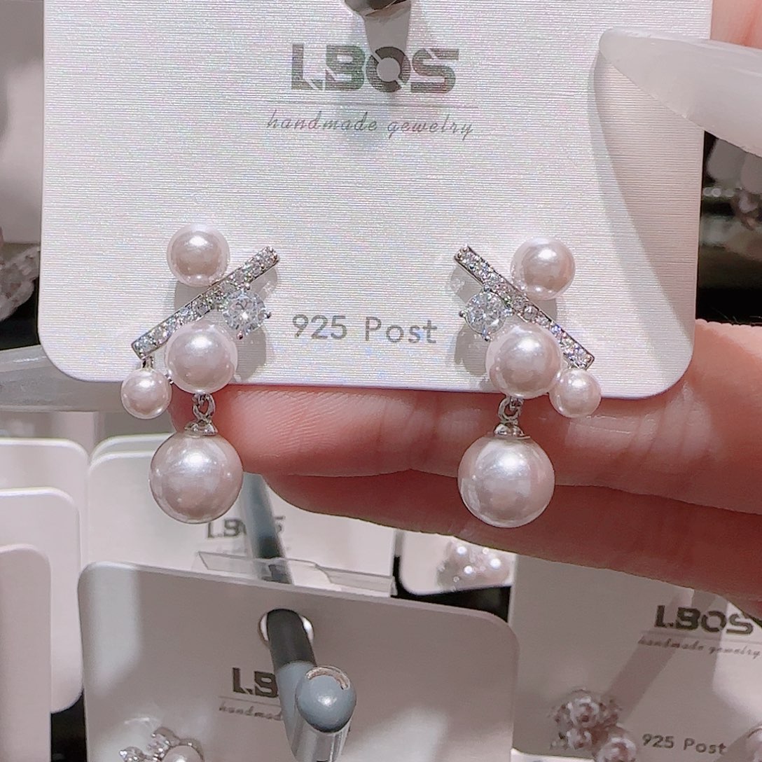 锆石铜合金925银耳环