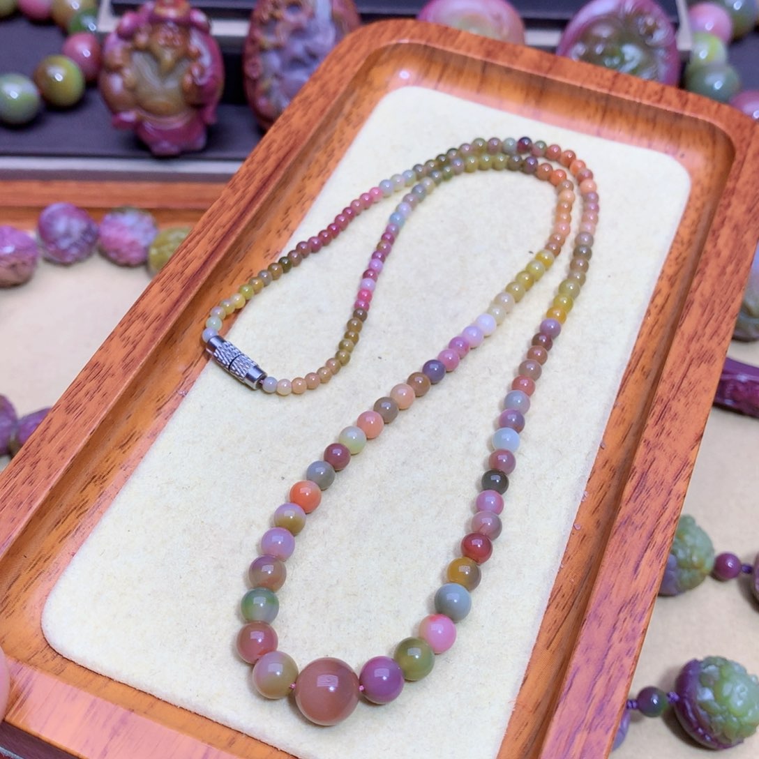 玛瑙项链未镶嵌盐源