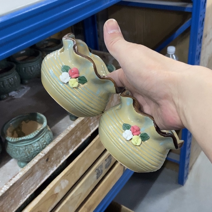 陶瓷花盆单场满9.9发10*7