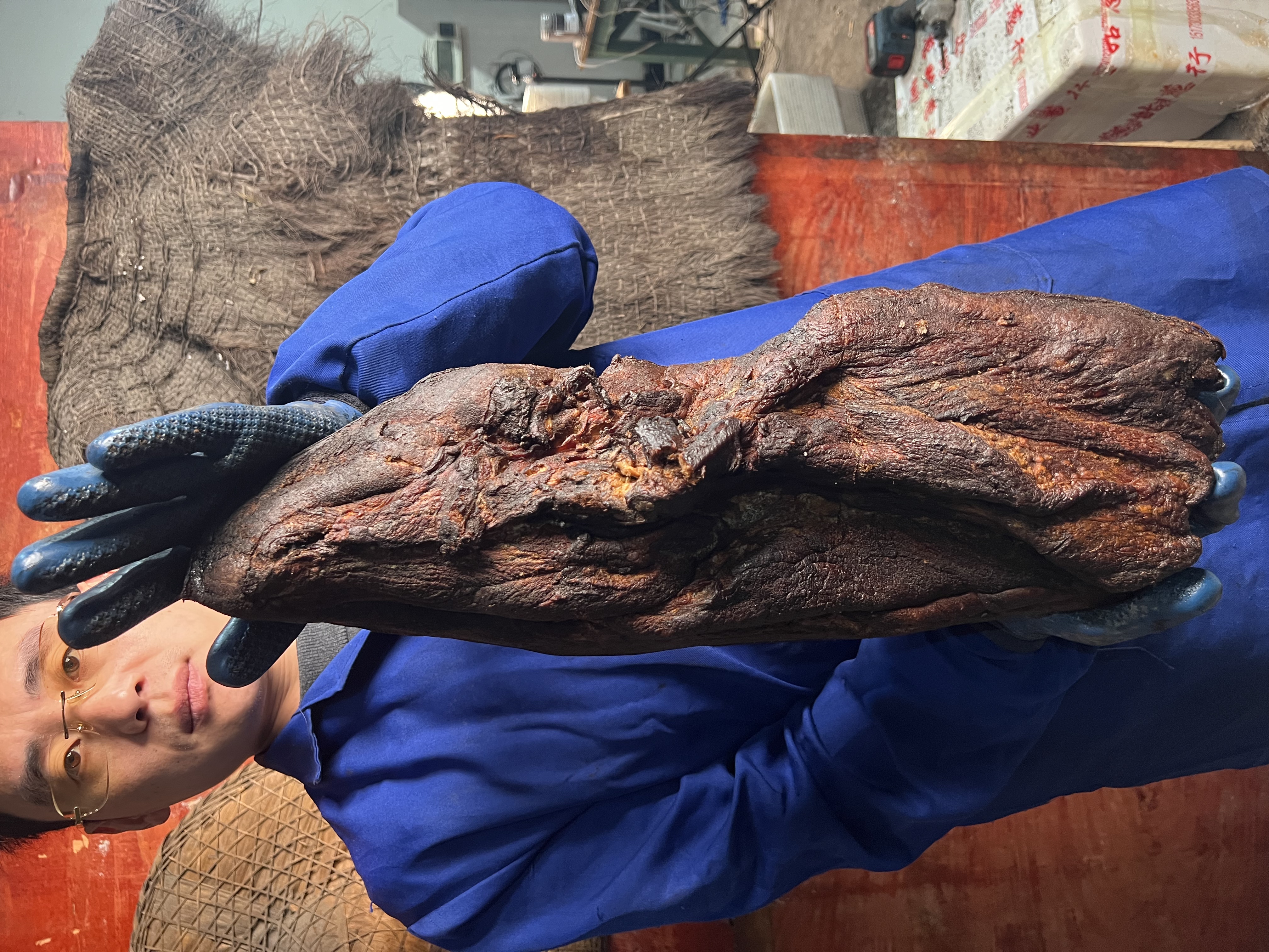 农家土猪坐凳腊肉正宗柴火烟熏（现场称重）