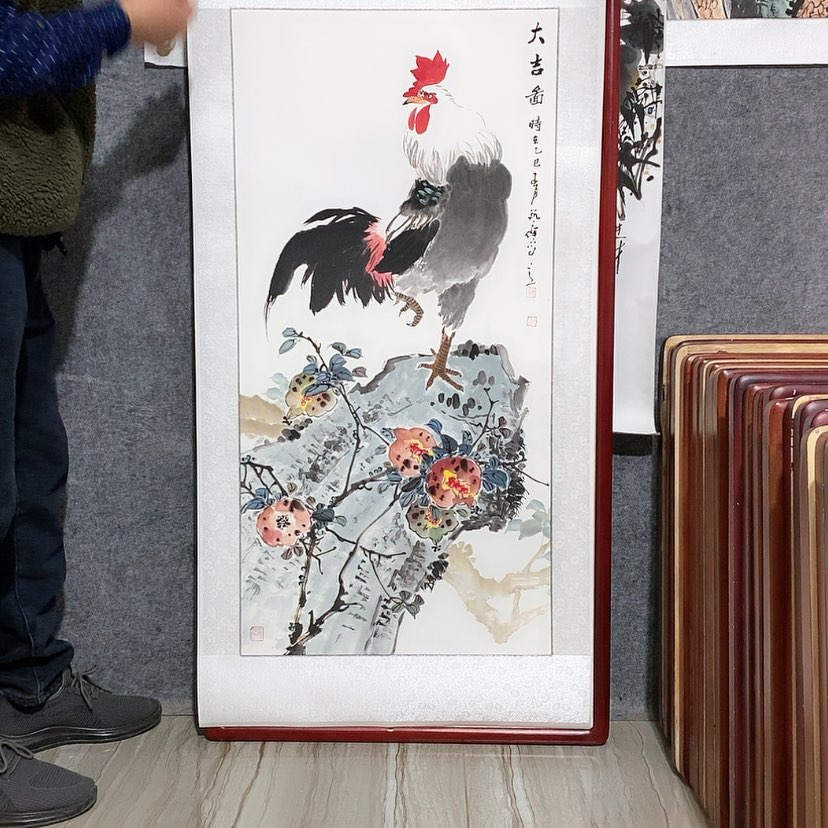 【闪购商品】国画书画作品带框123×63厘米
