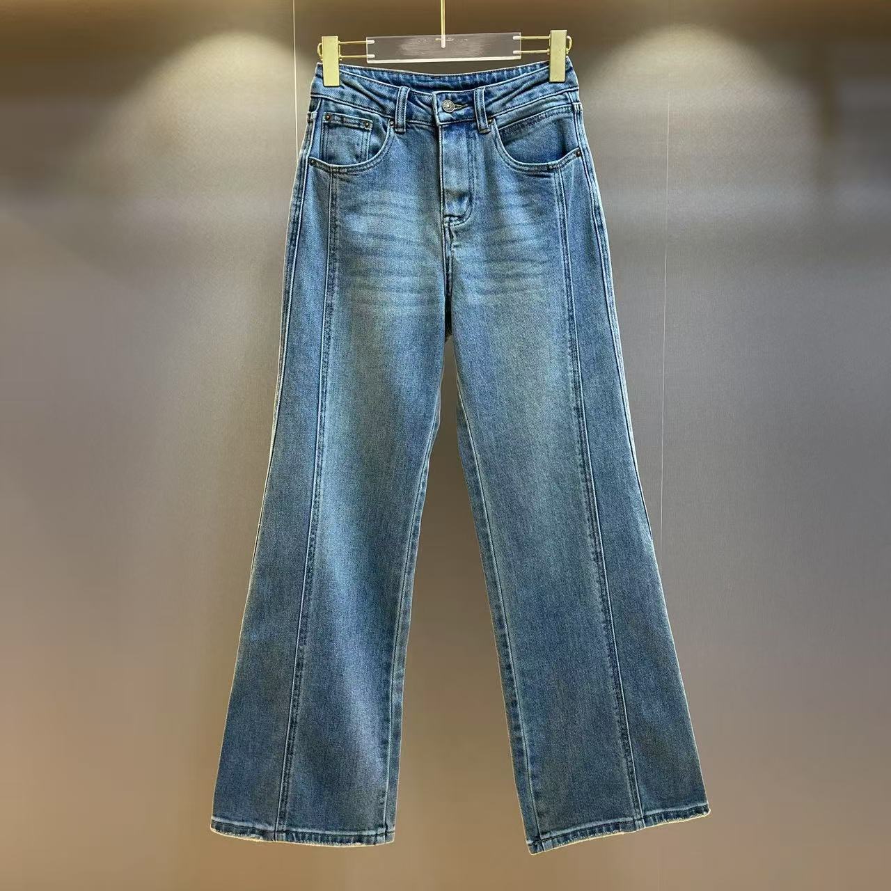 【NN+】净版显瘦百搭休闲时尚微喇牛仔裤78671